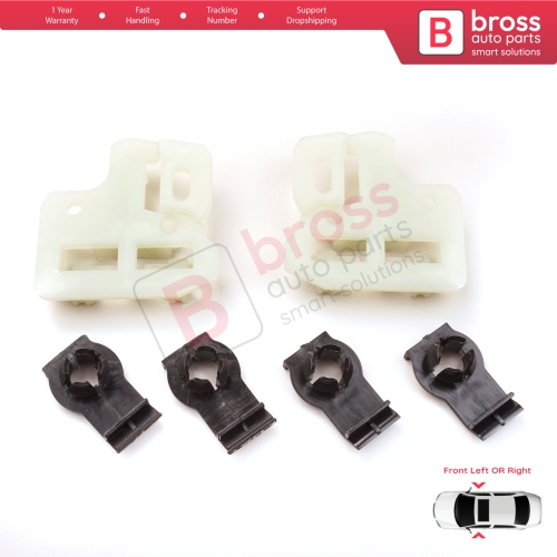 Window Regulator Repair Brackets Fixer Clips Front Left or Right Door for BMW X5 E53 2000-2006 51338254911 51338254781