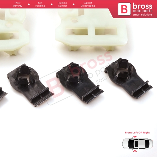 Window Regulator Repair Brackets Fixer Clips Front Left or Right Door for BMW X5 E53 2000-2006 51338254911 51338254781