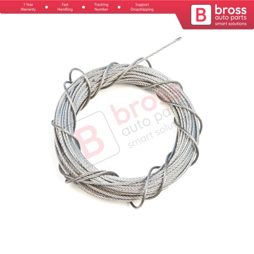 10 meter Window Regulator Repair Cable Steel Wire Rope 7x7 Diameter: 1.5 mm for Car Window Regulator