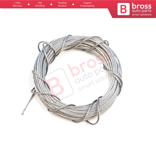 10 meter Window Regulator Repair Cable Steel Wire Rope 7x7 Diameter: 1.5 mm for Car Window Regulator