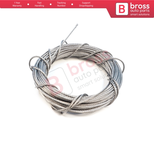 10 meter Window Regulator Repair Cable Steel Wire Rope 7x7 Diameter: 1.5 mm for Car Window Regulator