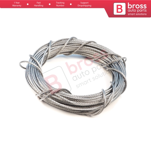 10 meter Window Regulator Repair Cable Steel Wire Rope 7x7 Diameter: 1.5 mm for Car Window Regulator