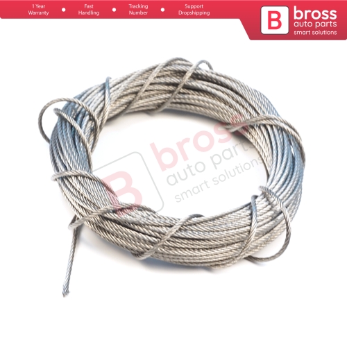 10 meter Window Regulator Repair Cable Steel Wire Rope 7x7 Diameter: 1.5 mm for Car Window Regulator