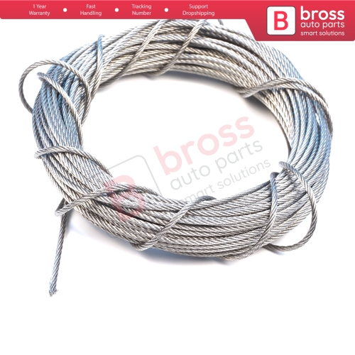 10 meter Window Regulator Repair Cable Steel Wire Rope 7x7 Diameter: 1.5 mm for Car Window Regulator