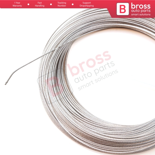 Window Regulator Repair Cable Steel Wire Rope 7x7 Diameter: 1.5 mm Length : 100 meter for Car Window Regulator