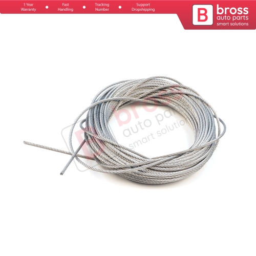 10 meter Window Regulator Repair Cable Steel Wire Rope 7x7 Diameter: 1.6 mm for Car Window Regulator