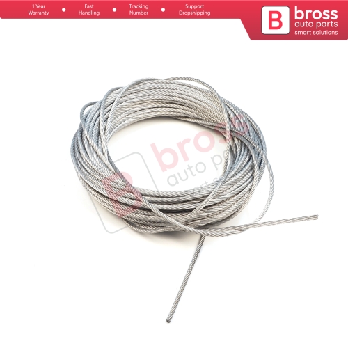 10 meter Window Regulator Repair Cable Steel Wire Rope 7x7 Diameter: 1.6 mm for Car Window Regulator