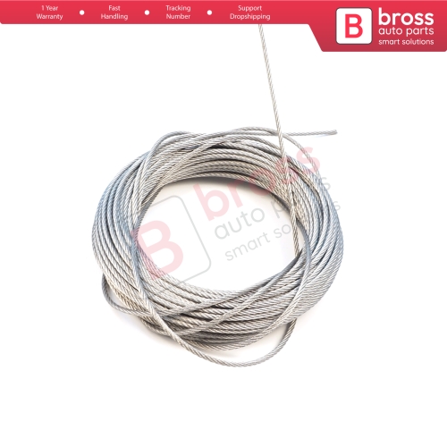 10 meter Window Regulator Repair Cable Steel Wire Rope 7x7 Diameter: 1.6 mm for Car Window Regulator