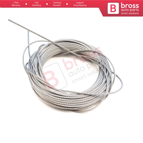 10 meter Window Regulator Repair Cable Steel Wire Rope 7x7 Diameter: 1.6 mm for Car Window Regulator