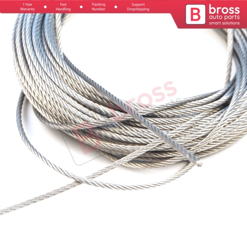 10 meter Window Regulator Repair Cable Steel Wire Rope 7x7 Diameter: 1.6 mm for Car Window Regulator