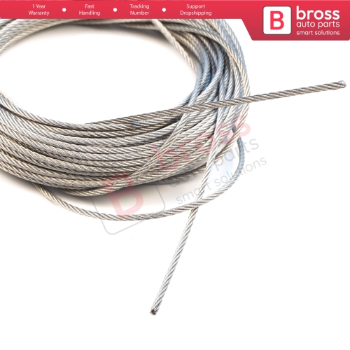 10 meter Window Regulator Repair Cable Steel Wire Rope 7x7 Diameter: 1.6 mm for Car Window Regulator