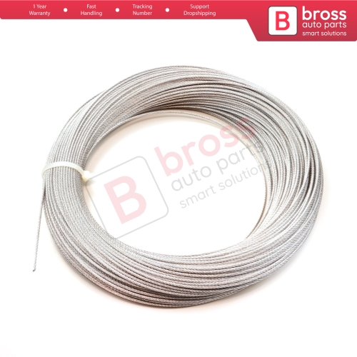 Window Regulator Repair Cable Steel Wire Rope 7x7 Diameter: 1.6 mm Length: 100 meter for Car Window Regulator 