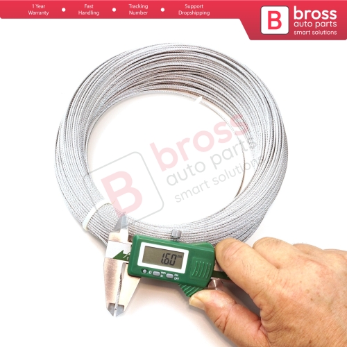 Window Regulator Repair Cable Steel Wire Rope 7x7 Diameter: 1.6 mm Length: 100 meter for Car Window Regulator 