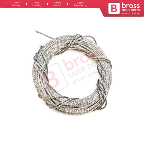 10 meter Window Regulator Repair Cable Steel Wire Rope 7x7 Diameter: 1.7 mm for Car Window Regulator
