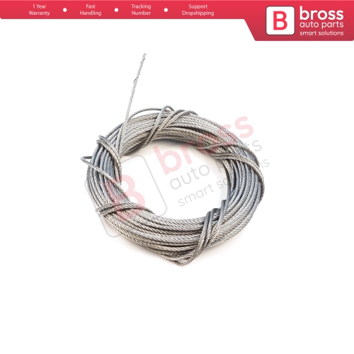 10 meter Window Regulator Repair Cable Steel Wire Rope 7x7 Diameter: 1.7 mm for Car Window Regulator