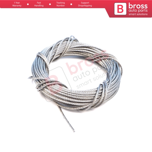 10 meter Window Regulator Repair Cable Steel Wire Rope 7x7 Diameter: 1.7 mm for Car Window Regulator