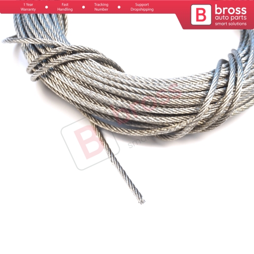 10 meter Window Regulator Repair Cable Steel Wire Rope 7x7 Diameter: 1.7 mm for Car Window Regulator
