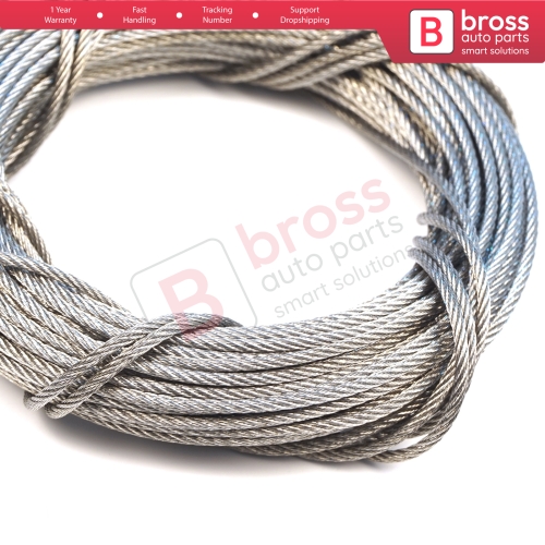 10 meter Window Regulator Repair Cable Steel Wire Rope 7x7 Diameter: 1.7 mm for Car Window Regulator