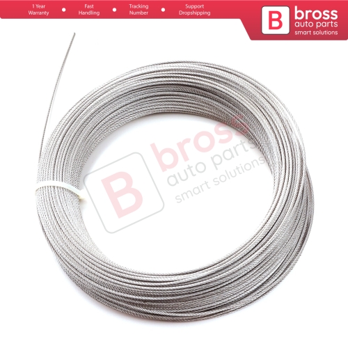 Window Regulator Repair Cable Steel Wire Rope 7x7 Diameter: 1.7 mm Length 100 meter for Car Window Regulator 