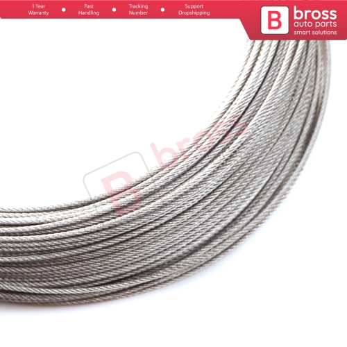 Window Regulator Repair Cable Steel Wire Rope 7x7 Diameter: 1.7 mm Length 100 meter for Car Window Regulator 