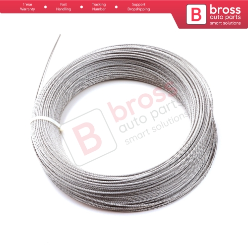 Window Regulator Repair Cable Steel Wire Rope 7x7 Diameter: 1.7 mm Length 100 meter for Car Window Regulator 