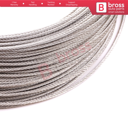 Window Regulator Repair Cable Steel Wire Rope 7x7 Diameter: 1.7 mm Length 100 meter for Car Window Regulator 