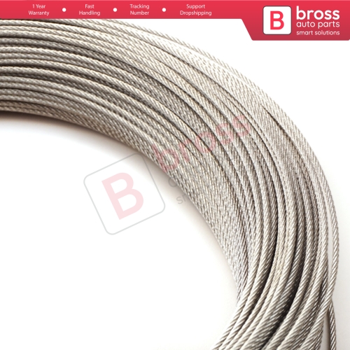 Window Regulator Repair Cable Steel Wire Rope 7x7 Diameter: 1.7 mm Length 100 meter for Car Window Regulator 