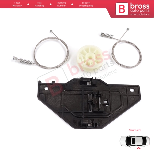 Window Regulator Repair Set Rear Left Door 9682632180 for Citroen C4 Picasso Grand Picasso MK1 2006-2013