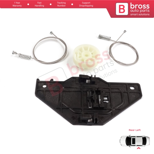 Window Regulator Repair Set Rear Left Door 9682632180 for Citroen C4 Picasso Grand Picasso MK1 2006-2013