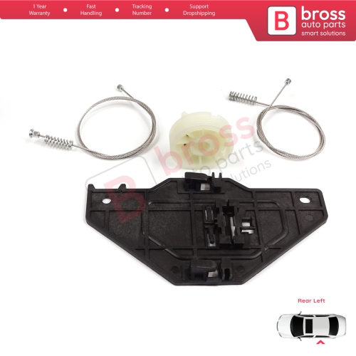 Window Regulator Repair Set Rear Left Door 9682632180 for Citroen C4 Picasso Grand Picasso MK1 2006-2013