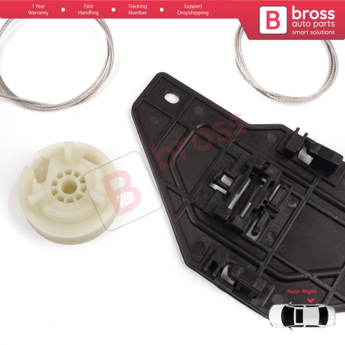Power Window Regulator Repair Set Rear Right for Citroen C4 Picasso MK1 UD Grand UA 2006-2013 MPV 9224E4