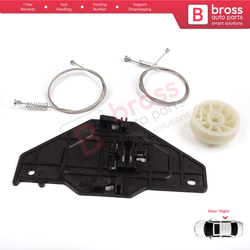 Window Regulator Repair Set Rear Right Door 9682632080 for Citroen C4 Picasso Grand Picasso MK1 2006-2013