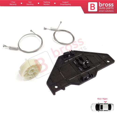 Power Window Regulator Repair Set Rear Right for Citroen C4 Picasso MK1 UD Grand UA 2006-2013 MPV 9224E4