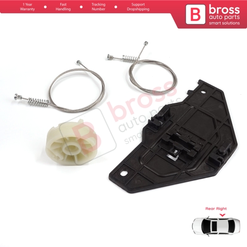 Power Window Regulator Repair Set Rear Right for Citroen C4 Picasso MK1 UD Grand UA 2006-2013 MPV 9224E4