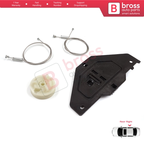 Power Window Regulator Repair Set Rear Right for Citroen C4 Picasso MK1 UD Grand UA 2006-2013 MPV 9224E4