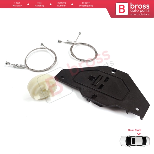 Power Window Regulator Repair Set Rear Right for Citroen C4 Picasso MK1 UD Grand UA 2006-2013 MPV 9224E4