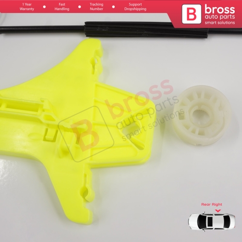 Window Regulator Repair Kit Rear Right for VW Golf MK7 5G 2012-2021 5-Door 5G4839462