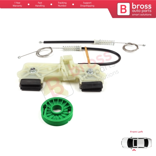 Power Window Regulator Repair Kit Front Left Door for Ford Fiesta MK5 JH JD BE256 2001-2008 4/5 Door 2S61A23201