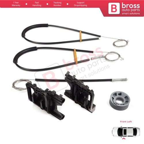 Power Window Regulator Repair Kit Front Left Door for Land Rover Range Rover Sport MK2 L494 2013-2022 LR077816