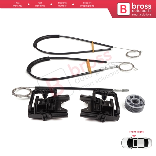 Power Window Regulator Repair Kit Front Right Door for Land Rover Range Rover Sport MK2 L494 2013-2022 LR077817