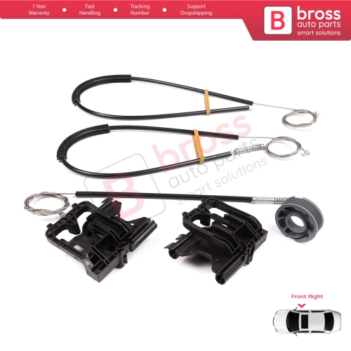 Power Window Regulator Repair Kit Front Right Door for Land Rover Range Rover Sport MK2 L494 2013-2022 LR077817