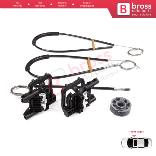 Power Window Regulator Repair Kit Front Right Door for Land Rover Range Rover Sport MK2 L494 2013-2022 LR077817