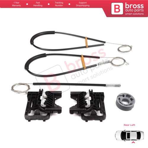 Power Window Regulator Repair Kit Rear Left Door for Land Rover Range Rover Sport MK2 L494 2013-2022 LR078871