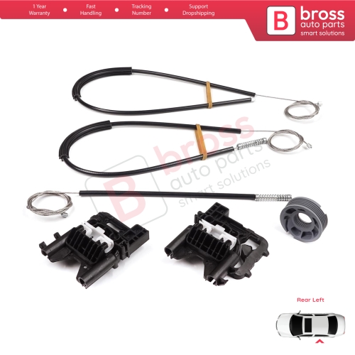 Power Window Regulator Repair Kit Rear Left Door for Land Rover Range Rover Sport MK2 L494 2013-2022 LR078871