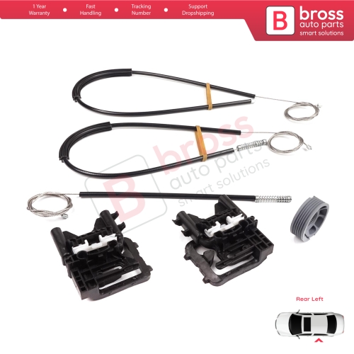Power Window Regulator Repair Kit Rear Left Door for Land Rover Range Rover Sport MK2 L494 2013-2022 LR078871