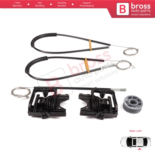 Power Window Regulator Repair Kit Rear Left Door for Land Rover Range Rover Sport MK2 L494 2013-2022 LR078871