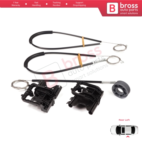Power Window Regulator Repair Kit Rear Left Door for Land Rover Range Rover Sport MK2 L494 2013-2022 LR078871