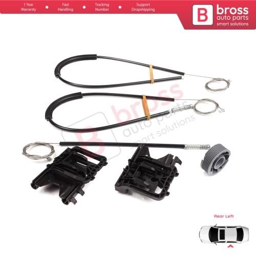 Power Window Regulator Repair Kit Rear Left Door for Land Rover Range Rover Sport MK2 L494 2013-2022 LR078871