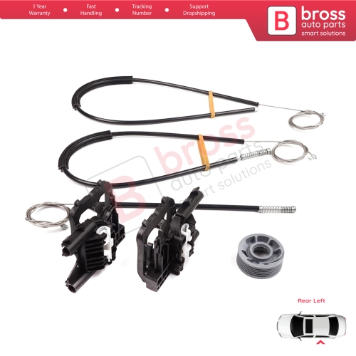 Power Window Regulator Repair Kit Rear Left Door for Land Rover Range Rover Sport MK2 L494 2013-2022 LR078871
