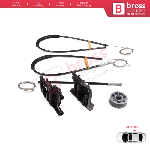Power Window Regulator Repair Kit Rear Right Door for Land Rover Range Rover Sport MK2 L494 2013-2022 LR078870